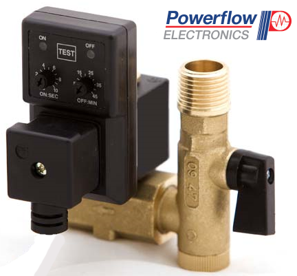 Powerflow Complete Drain Valve with Filter Ball Valve & Vertical Timer without a Lead